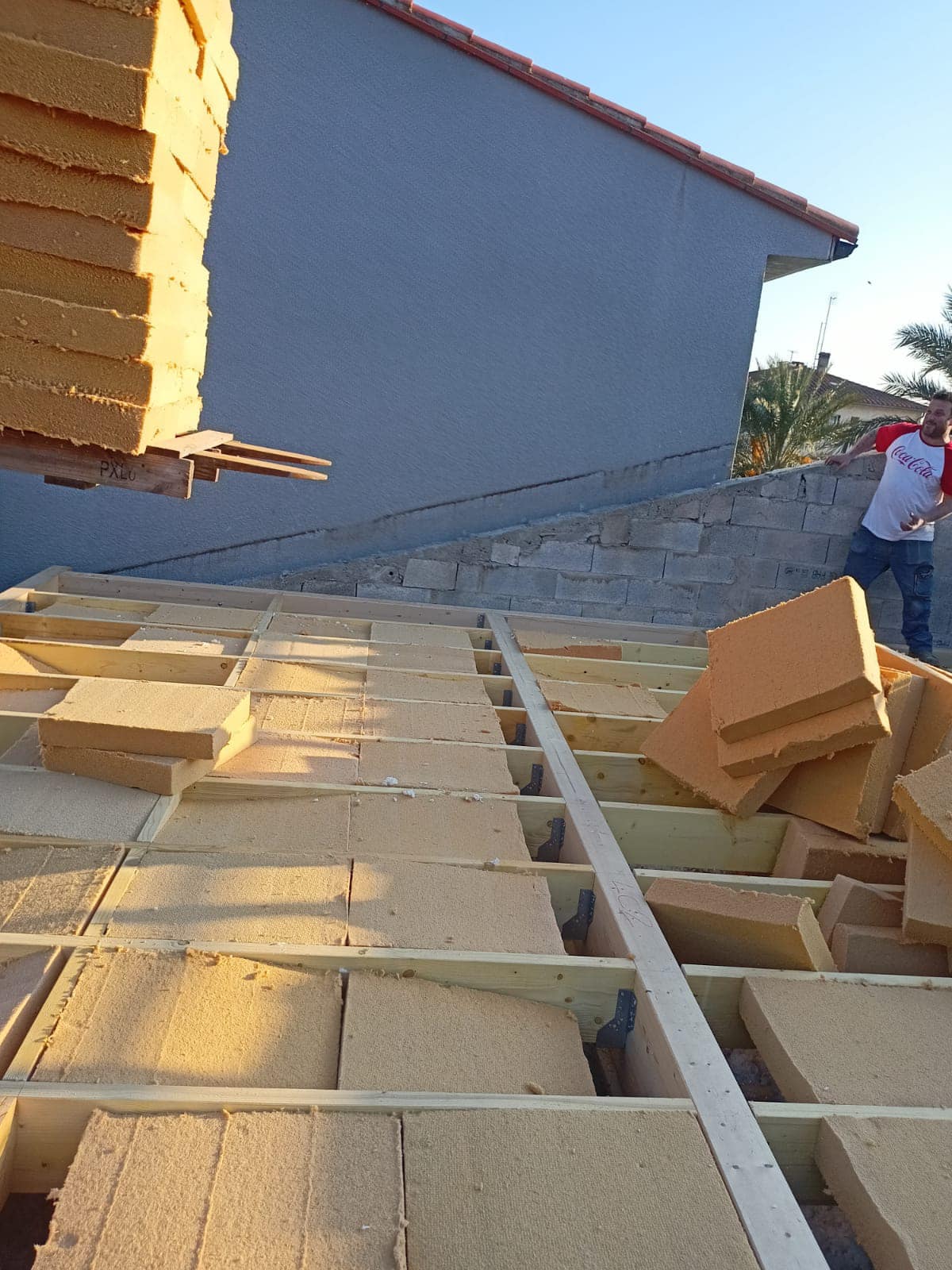Installation mousse toit