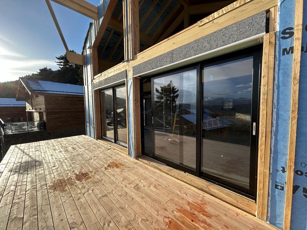 Porte vitrée chalet