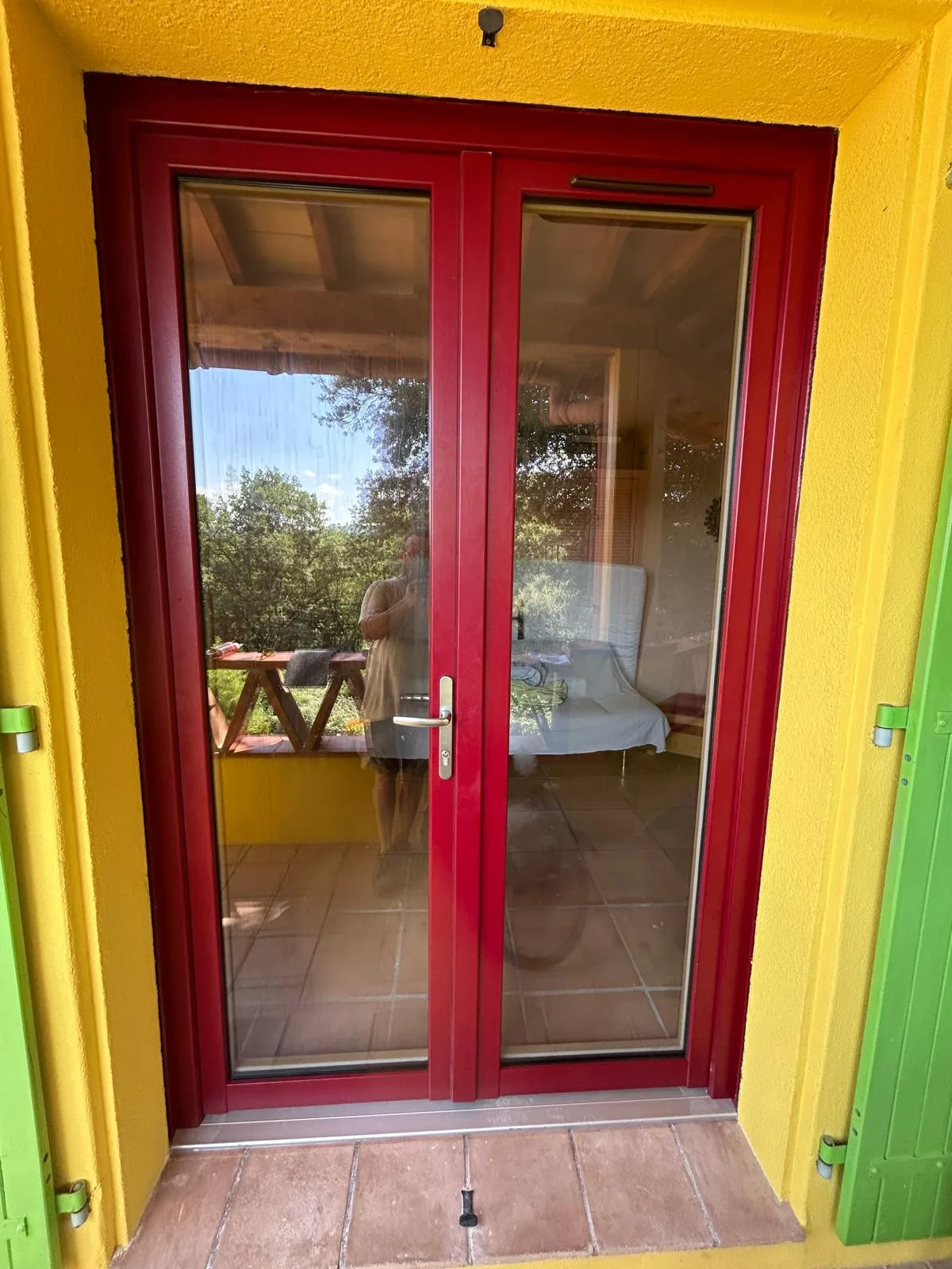 Porte vitrée salon