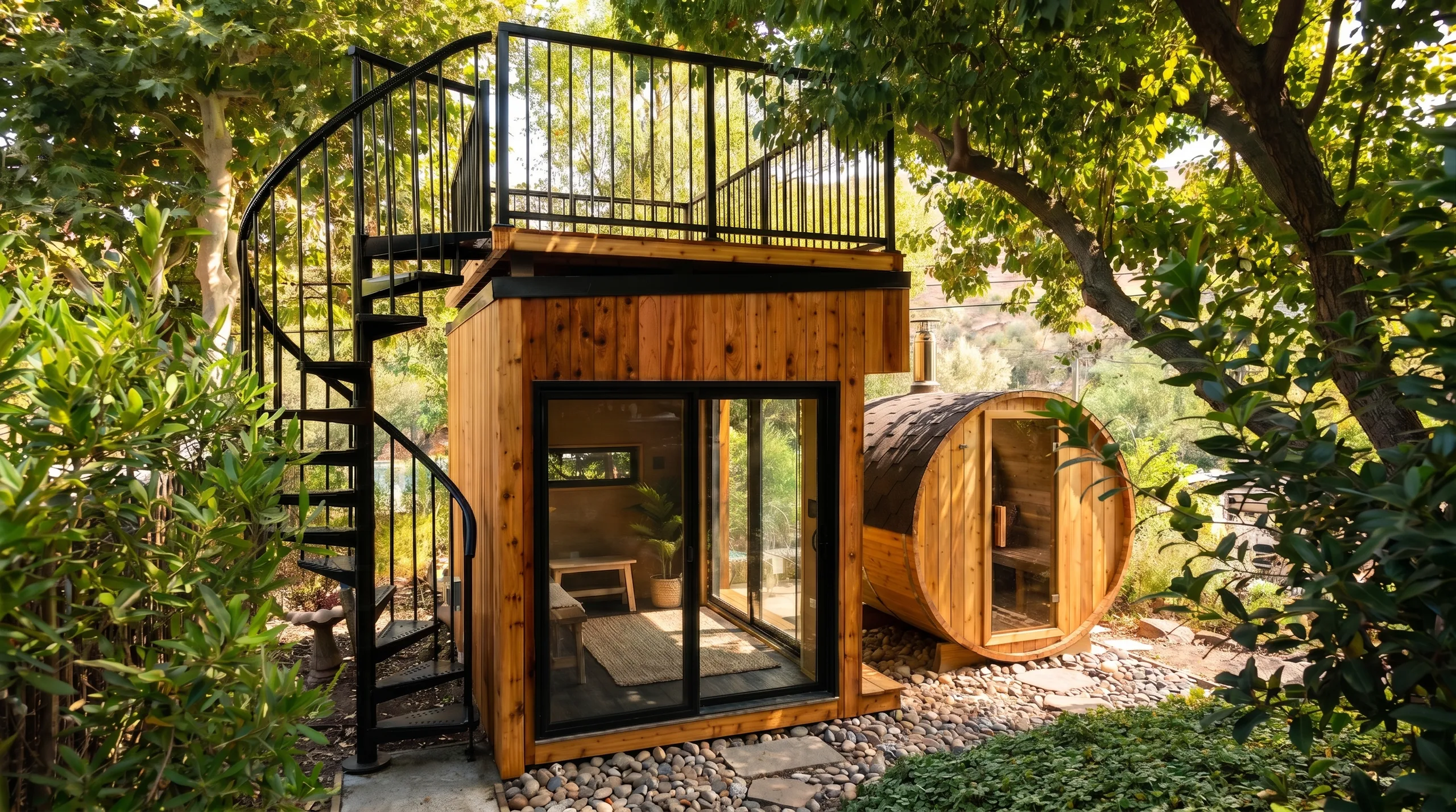 Lodge sauna sur mesure jardin Perpignan